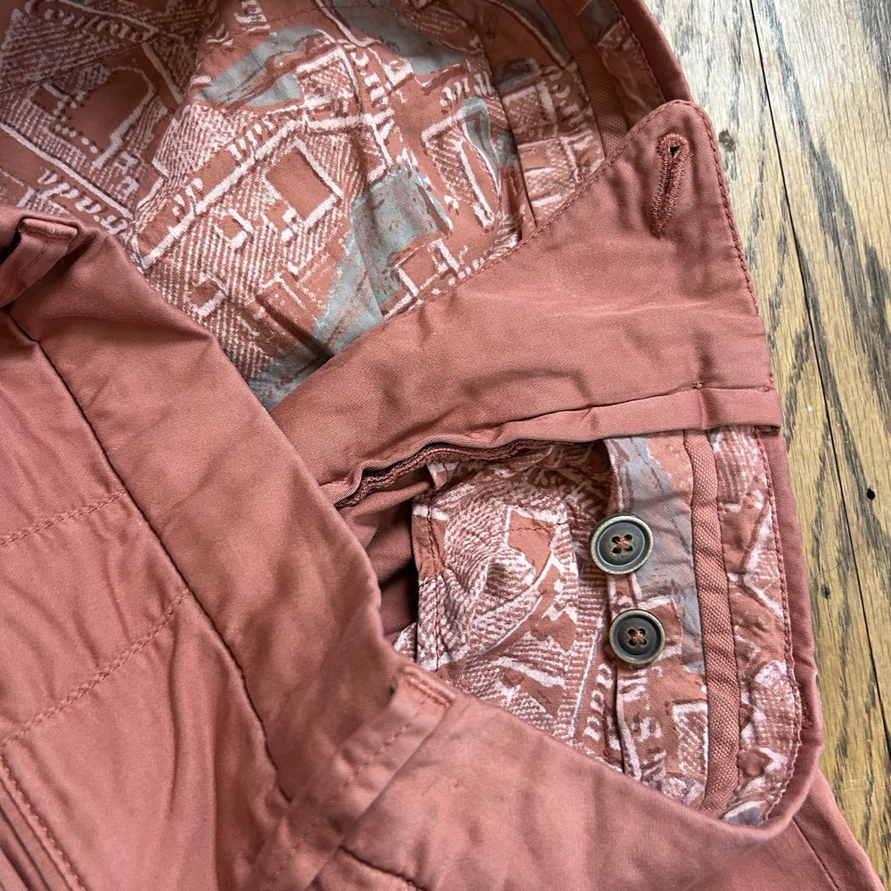 maurizio baldassari Men's Dress Pants Chino Rust Burnt Italy Size 50 34 By 29 - Picture 5 of 8